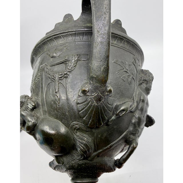 Mated Pair 19th Century NeoClassical Bronze Tazzas after the Pompeiian Antiques For Sale - Image 10 of 18
