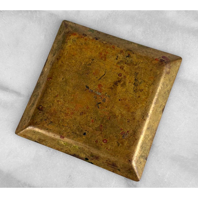 Antique Arts & Crafts Georg Von Mendelssohn German Brass Catchall Tray For Sale - Image 4 of 8