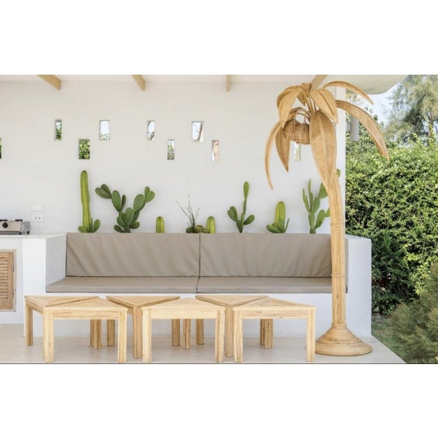 Vintage Modular Rattan Coffee Tables, Set of 6 For Sale - Image 6 of 10