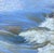 Lost in Reverie by Sheri Farabaugh | Oil on Board Oil painting of waves in blue water. For Sale