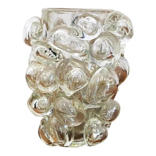 Transparent Murano Glass Vase by Simoeng For Sale