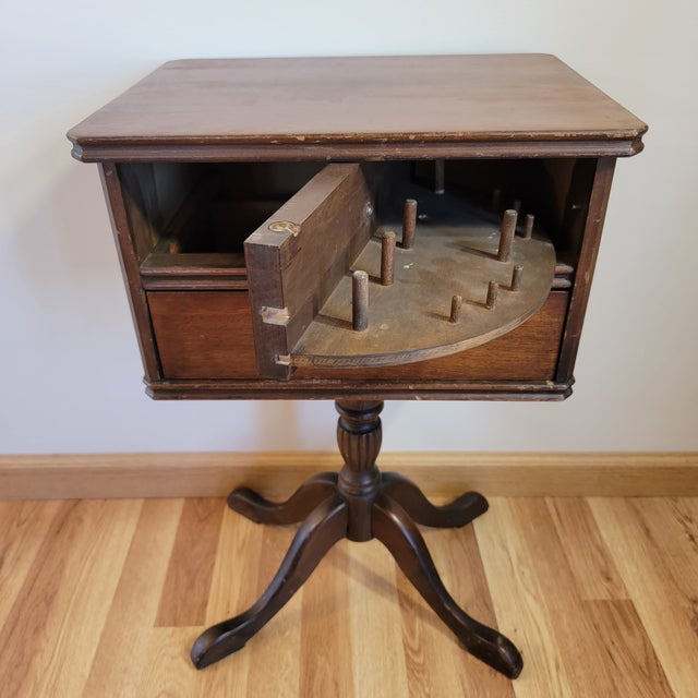 Early 20th Century Wooden Sewing Box / Side Table Chairish