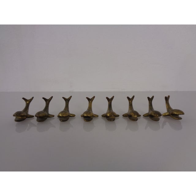 Whale-Shaped Brass Paperweights or Knife Rests in the style of Walter Bosse, Austria, 1950s, Set of 4 For Sale - Image 9 of 18