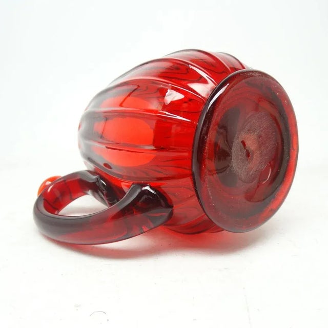 Red Beer Cup by J. Słuczan-Orkusz for Krakow Institute of Glass, Poland, 1970s For Sale - Image 8 of 10