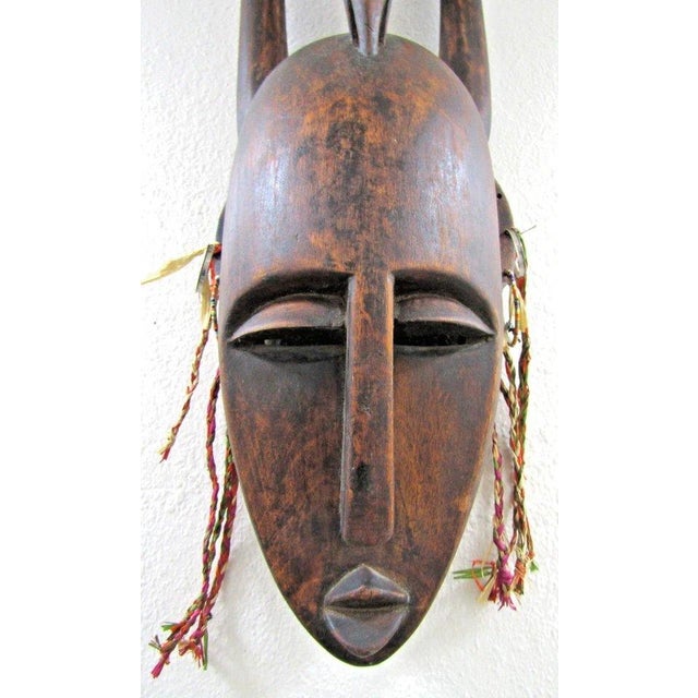 Early 20th Century Early 20th Century Authentic Large Hand-Carved Wooden Bamana N'tomo Mask From Mali, West Africa For Sale - Image 5 of 13
