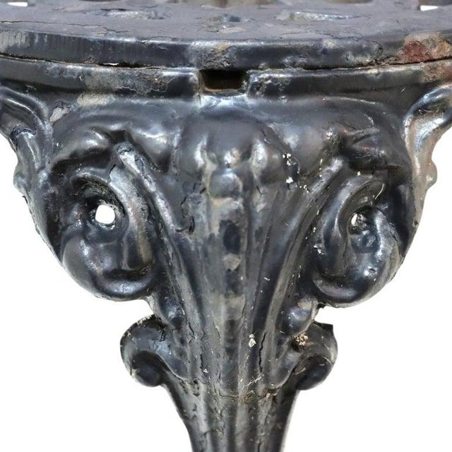 3 Antique Cast Iron Garden Side Tables/Stools C1920 For Sale - Image 6 of 8