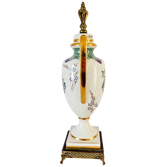 Antique 19th Century Edmé Samson Hand-Painted Armorial Urns With Gilt Bronze Mounts - Pair For Sale - Image 16 of 17