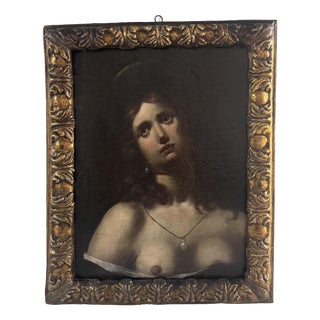 Tuscan School, Depicting Mary Magdalene, Nude, 1600, Oil on Canvas For Sale