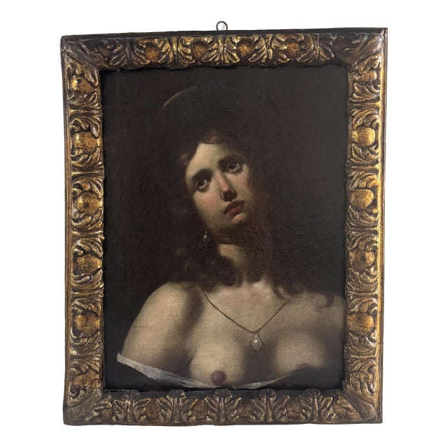 Tuscan School, Depicting Mary Magdalene, Nude, 1600, Oil on Canvas For Sale