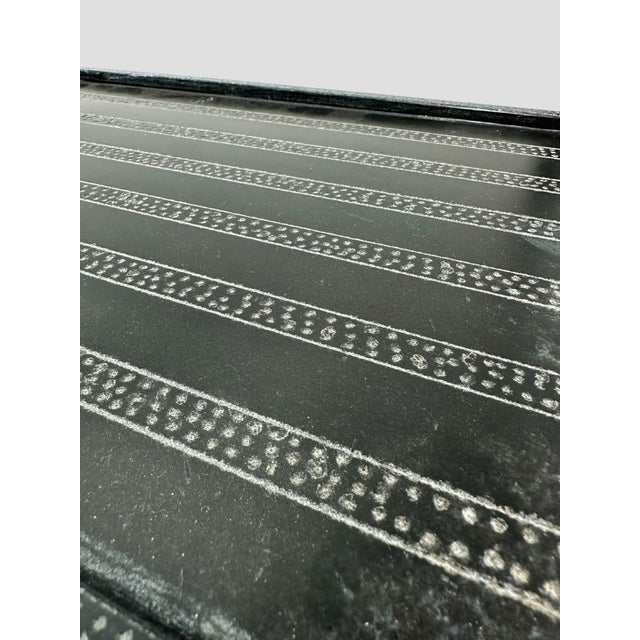 Black Etched Marble Tray For Sale In Greensboro - Image 6 of 6