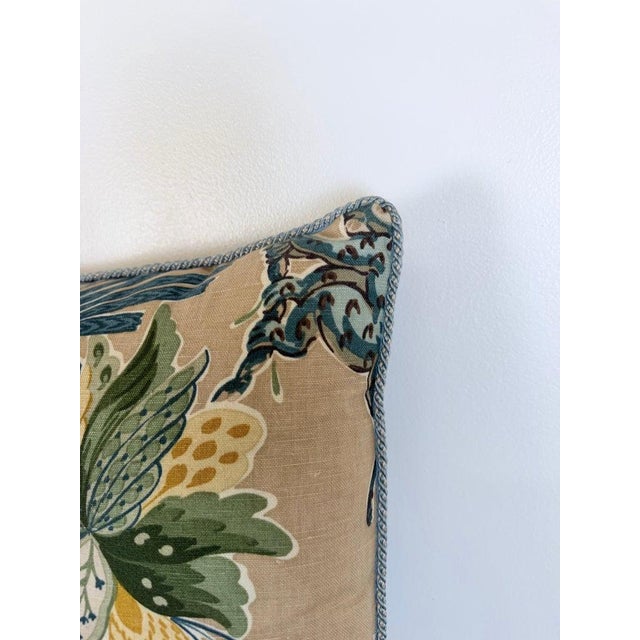 Designer Linen Throw Pillow in Exotic “Braganza” Jungle Print With Leopard Motif For Sale - Image 9 of 12