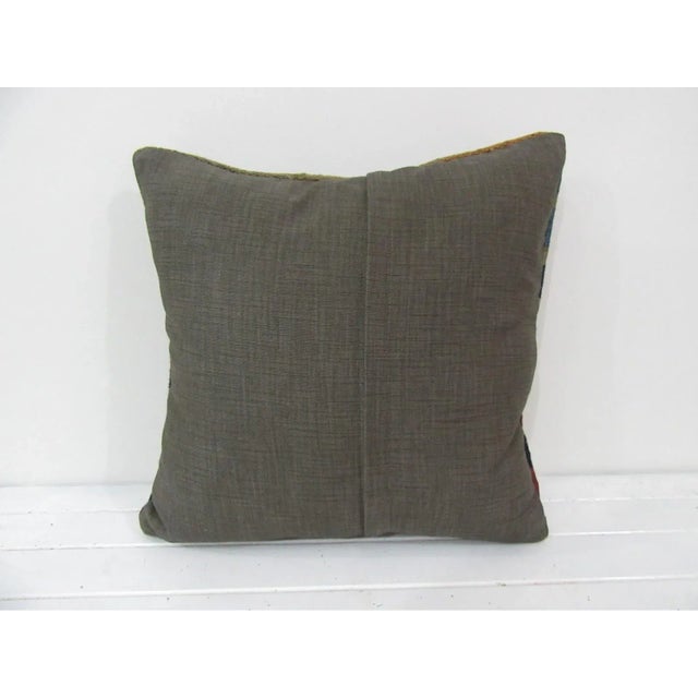 Turkish Striped Kilim Pillow Cover For Sale - Image 3 of 4