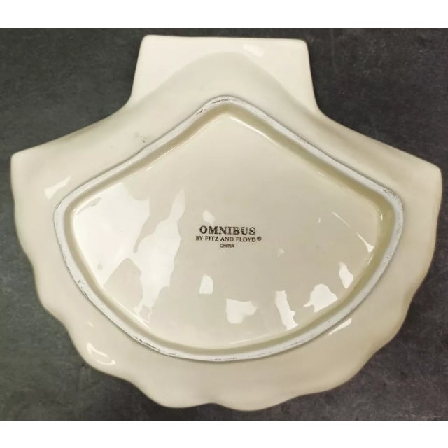 Mid-Century Modern Vintage Omnibus Seashell by Fitz and Floyd Dessert Plates- Set of 2 For Sale - Image 3 of 5