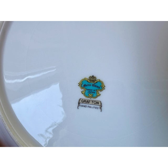 Vintage Meito China Floral Grafton Handled Bowl and Saucer 3 Sets For Sale In Miami - Image 6 of 8