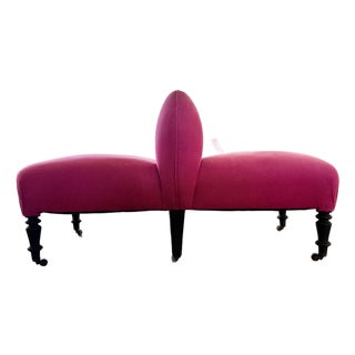 19th Century French Napoleon III Boudeuse / Dos-À-Dos Conversation Bench For Sale