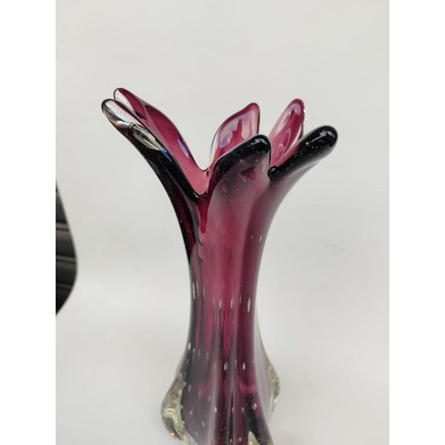 Mid-Century Modern Murano Glass Vase in Amethyst, 1950s For Sale - Image 3 of 12