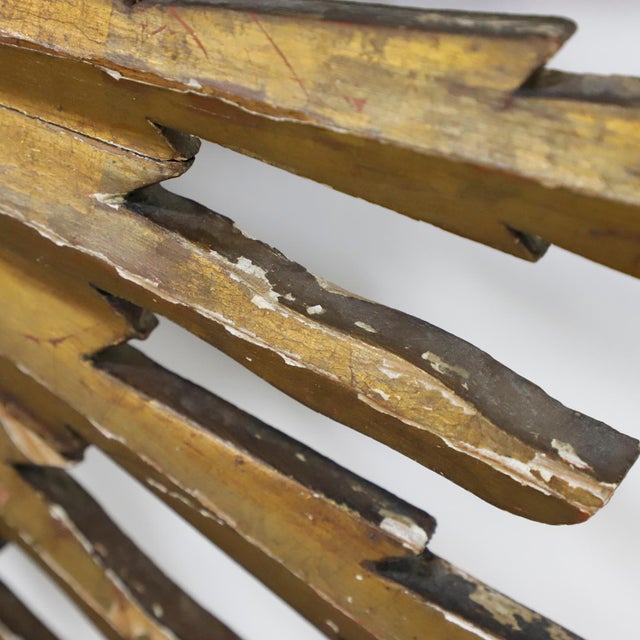 19th Century Big Size Gold Leaf Sunburst Mirror For Sale - Image 10 of 18