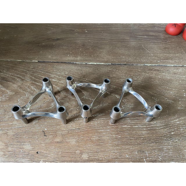 Vintage Modular Candlesticks, 1970, Set of 3 For Sale - Image 6 of 13
