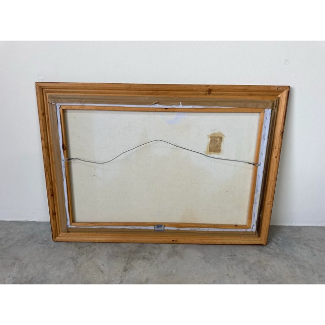 1980’s Vintage Burnett Parisian Street Scene Oil on Canvas Painting - Framed For Sale - Image 12 of 12