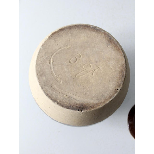 Antique American Stoneware Bean Pot For Sale - Image 11 of 11