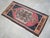 Vintage Turkish Rug 2x4 Pink Navy Hand Knotted Small Area Mat Accent Rug Doormat For Sale - Image 4 of 12
