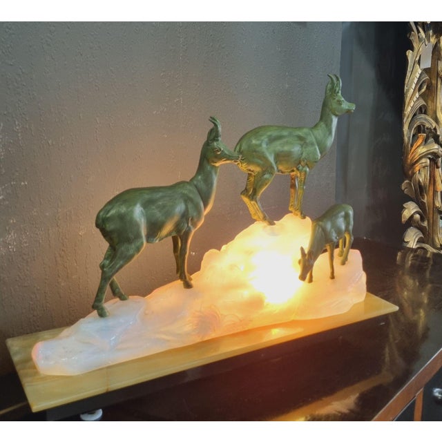 Art Deco Sculpture Lamp from Fritz Diller, 1930s For Sale - Image 11 of 15