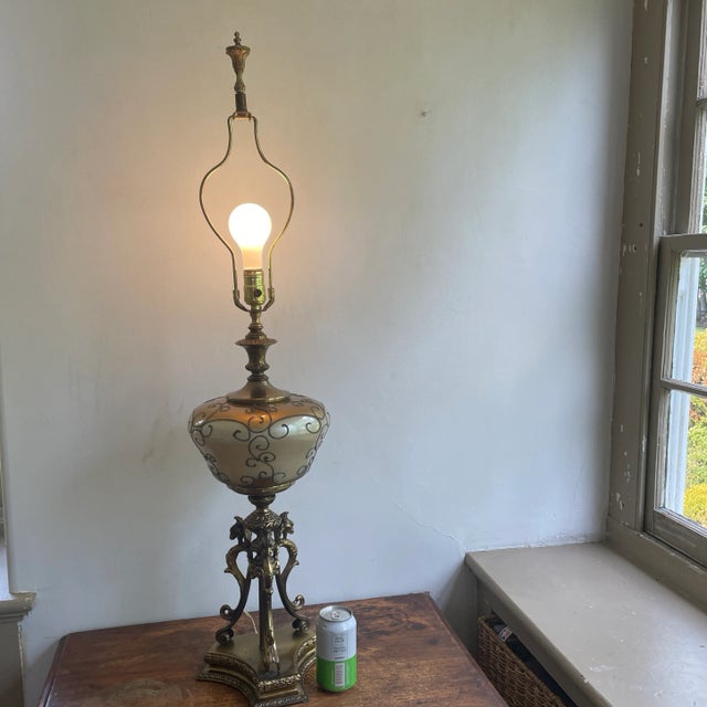 1950's Vintage Hollywood Regency Table Lamp For Sale - Image 9 of 13
