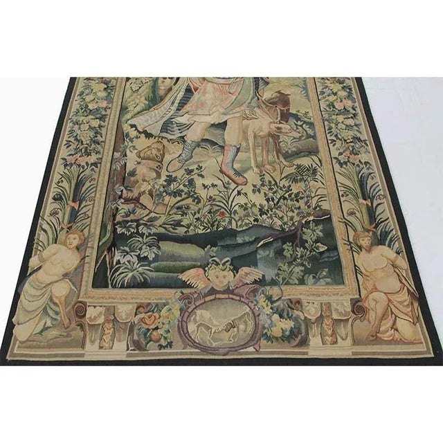 Chinese 18th Century Style Tapestry, “Huntress With Dogs” For Sale - Image 3 of 8