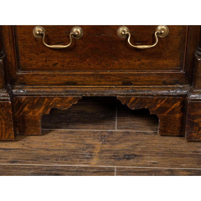 English English Georgian Period 1800s Oak Dresser Base with Five Drawers and Two Doors For Sale - Image 3 of 12