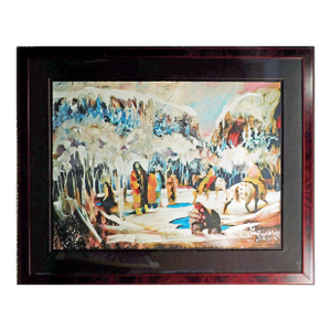 Earl Biss "The Ice Fisherman" Hand Signed With Custom Frame Make an Offer #169