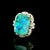 Contemporary 8.63 Carat Australian Boulder Opal Diamond Platinum Ring, Size 7 For Sale - Image 3 of 5