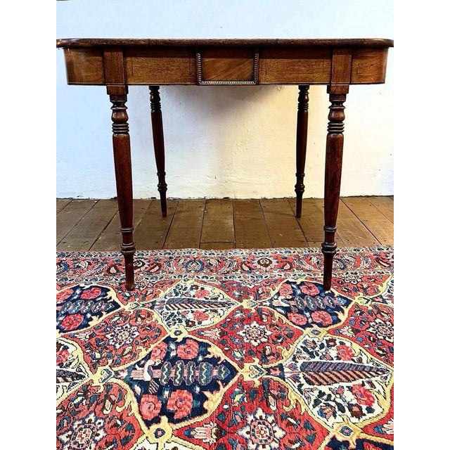 Wood Antique George III Mahogany Fold-Top Tea Table, 1800 For Sale - Image 7 of 10