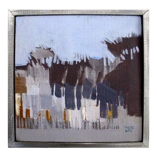 Penumbra Atardecer, Abstract Landscape Painting, Contemporary Bold Colors Framed, 2008 For Sale