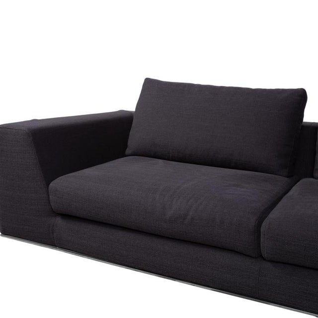 Liverpool Fabric Corner Sofa Blue Grey Sofa from La Nuova Casa For Sale - Image 5 of 13