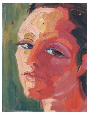 Anna Costa, Portrait of a Young Woman, 1960s, Oil on Board, Framed