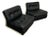 Circa 1970 Original Black Leather Amanta Lounge Chairs by Mario Bellini for C&b Italia For Sale