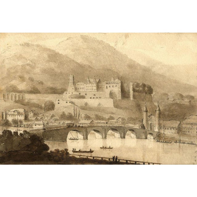 James Hamilton Stanhope, Heidelberg from the Neckar, 1819, Watercolour For Sale - Image 4 of 4