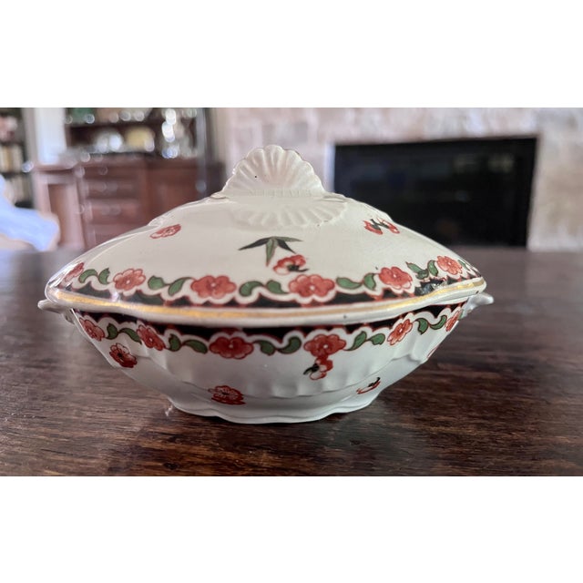 Late 19th Century Late 1800s English Imari Style Miniature Sauce Tureen With Tiered Double Underplates For Sale - Image 5 of 18