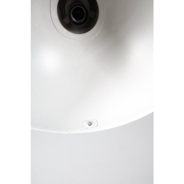 Metal 1970's Danish Domed Baby Blue Ceiling Pendant For Sale - Image 7 of 9