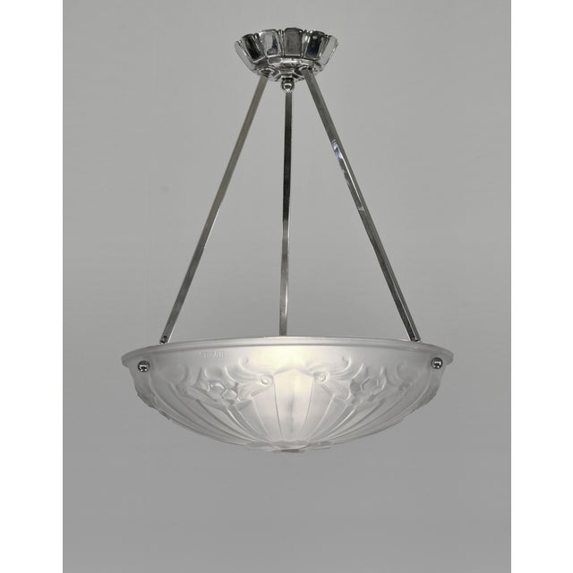 1930s A French Art Deco Pendant Light by Sonover - 1930 France For Sale - Image 5 of 11