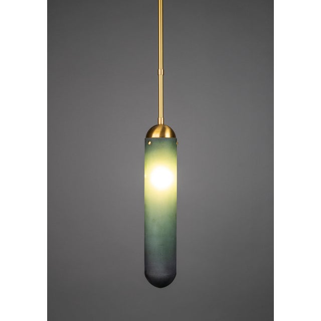 Contemporary Pendant Light in Satin Brass by ZAVADSKI, 2020 For Sale - Image 3 of 3