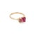 Metal 1.7cts Bi-Colorful Tourmaline Ring With Natural Diamond Accents: Solid 14k Gold For Sale - Image 7 of 10