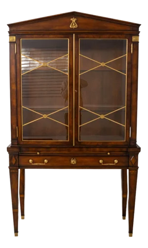 Hickory White Regency Style Mahogany China Display Cabinet