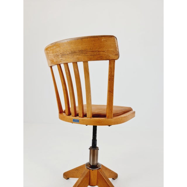 Bauhaus Swivel Office Chair in Wood from Sedus, 1930s For Sale - Image 4 of 11