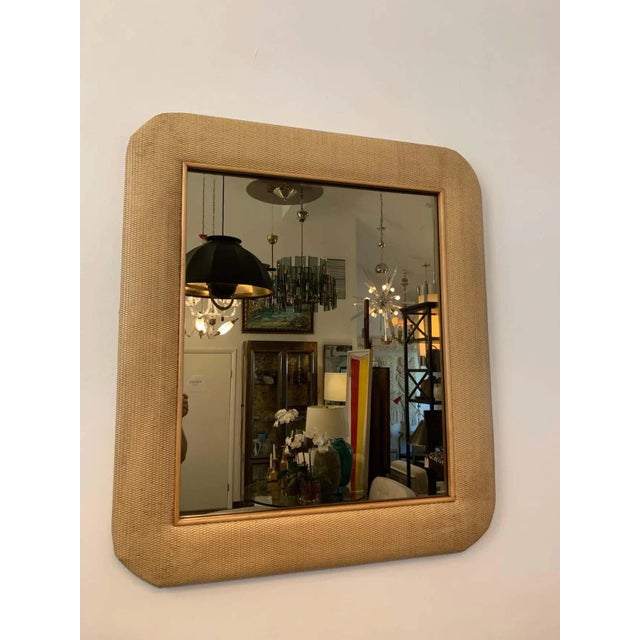 1980s Natural Rattan Weave Over-Sized Mirror For Sale - Image 9 of 10