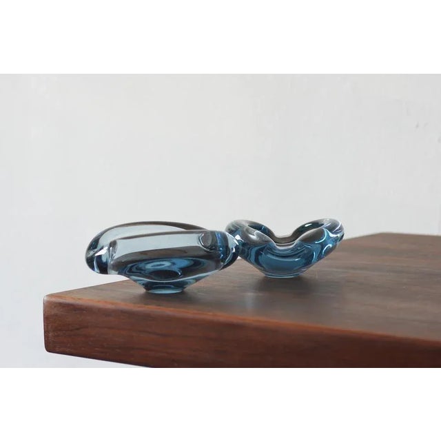 Holmegaard Glass Ashtray by Lütken by Per Lütken for Holmegaard, 1950s, Set of 2 For Sale - Image 4 of 5