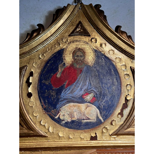 Italian Artist, Renaissance Style Annunciation, Tempera on Giltwood Panel For Sale - Image 4 of 10