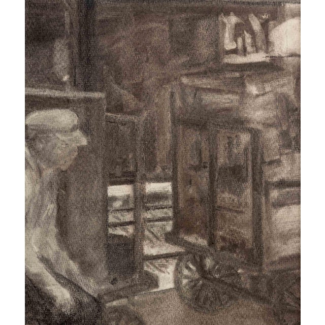 Ben Lassen Railroad Workers Charcoal on Paper For Sale - Image 4 of 7