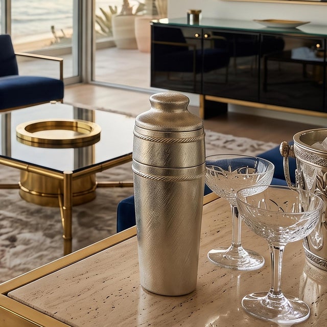 1960s mid-century modern cocktail shaker manufactured in omegna, italy, by fratelli alessi (fao - fratelli alessi omegna)....