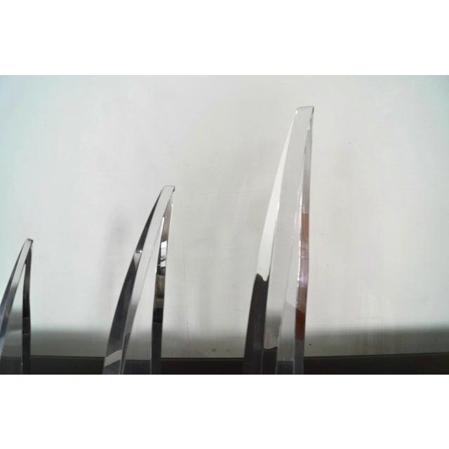 1960’s Mid-Century Modern Lucite Sculptures - Set of Three For Sale - Image 10 of 13